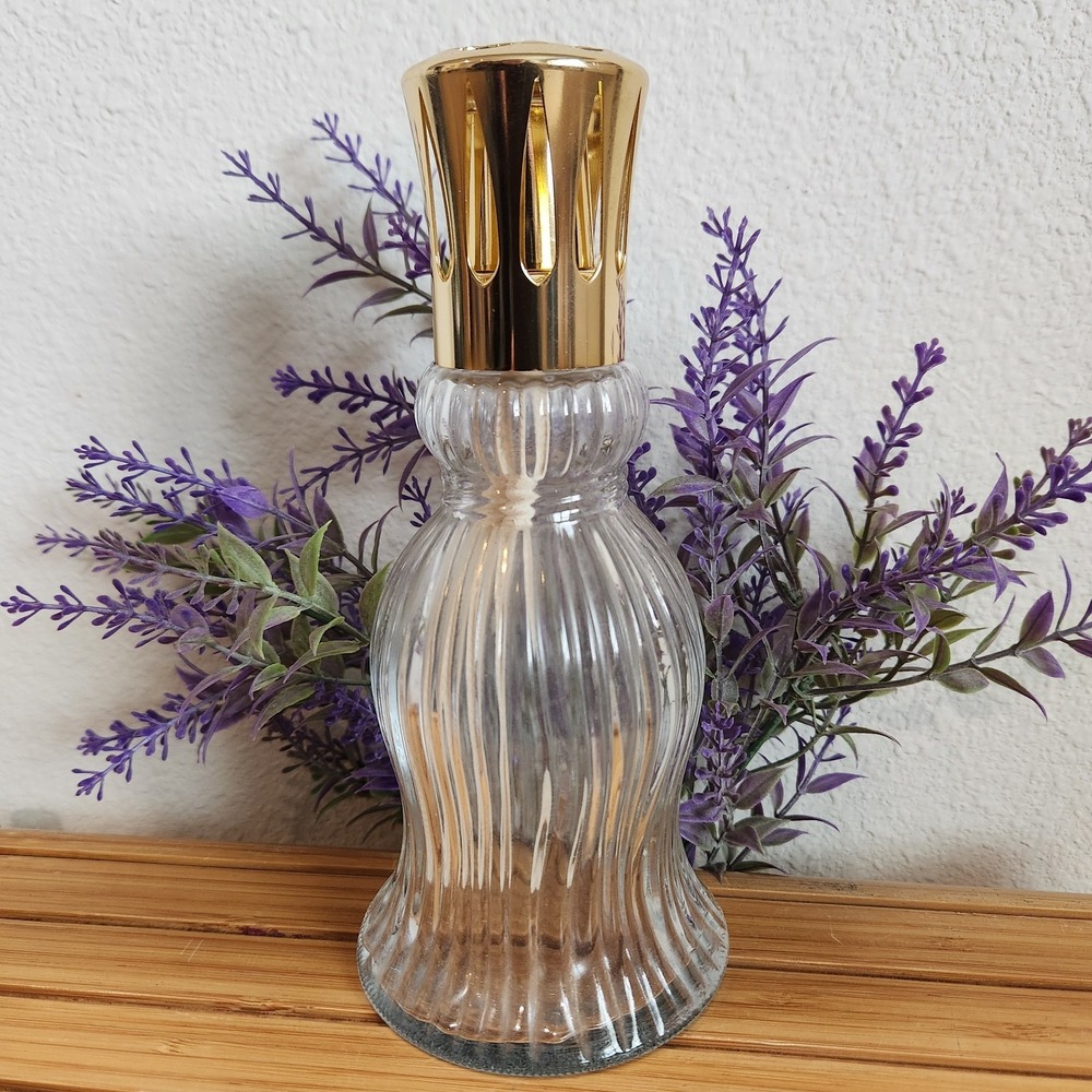 Berger Lampe Made In France Fragrance Oil Effusion Lamp Gold Clear Glass 7.5in